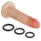 Cloud 9 Dual Density 7-Inch Dildo with three silicone rings for enhanced pleasure and lifelike sensations.
