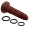 Cloud 9 Novelties Cloud 9 Dual Density 7 inches Dildo Real Touch Realistic Painted Veins Without Balls Brown at $24.99