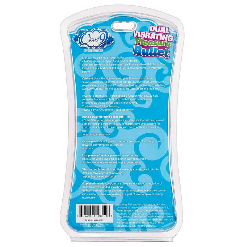 Cloud 9 Novelties Dual Egg Vibrator Black at $13.99