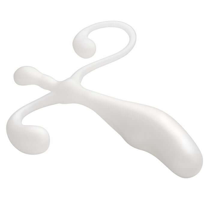 Cloud 9 Prostate Stimulator Kit in white, featuring an ergonomic handle and flexible TPE design for optimal comfort and pleasure.