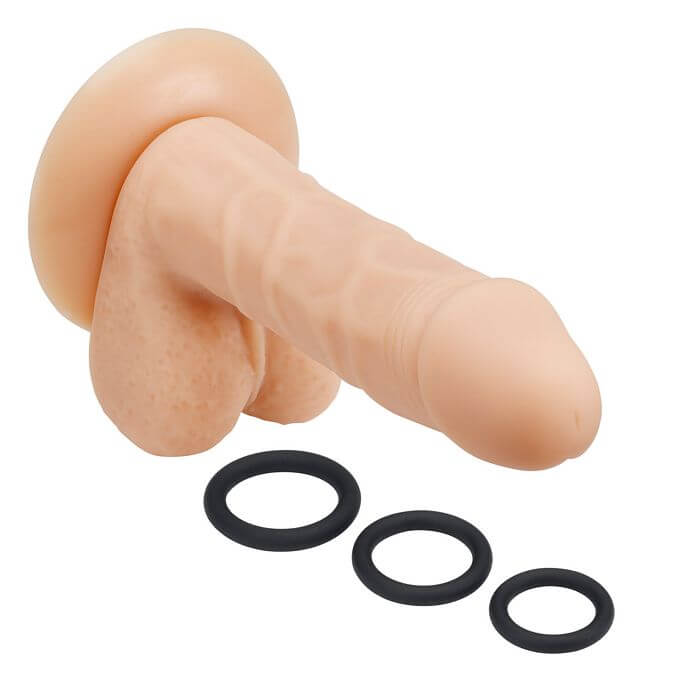 Pro Sensual Premium 6-Inch Silicone Dong with Bonus C-Rings | Realistic Feel and Versatile Pleasure