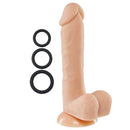 Pro Sensual Premium 8-Inch Silicone Dong with Bonus C-Rings | Realistic Feel and Versatile Pleasure