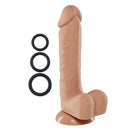 Cloud 9 Novelties Pro Sensual Premium Silicone Dong with 3 Bonus C-Rings Tan 8 inches at $22.99