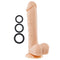 Cloud 9 Novelties Pro Sensual Premium Silicone Dong with 3 Bonus C-Rings Beige 9 inches at $27.99