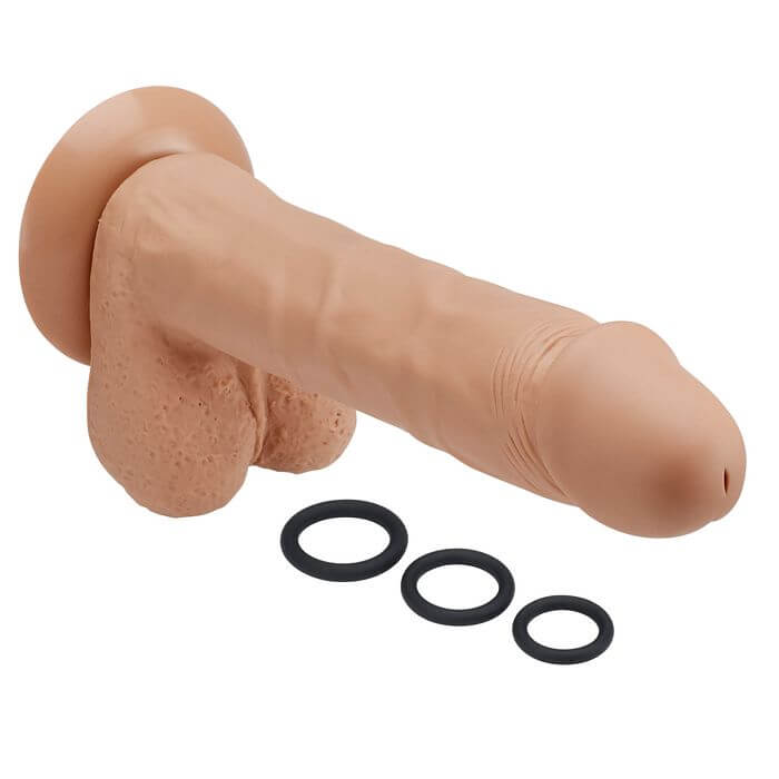 Cloud 9 Novelties Pro Sensual Premium Silicone Dong with 3 Bonus C-Rings Tan 9 inches at $29.99