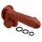 Cloud 9 Novelties Pro Sensual Premium Silicone Dong with 3 Bonus C-Rings Brown 9 inches at $29.99