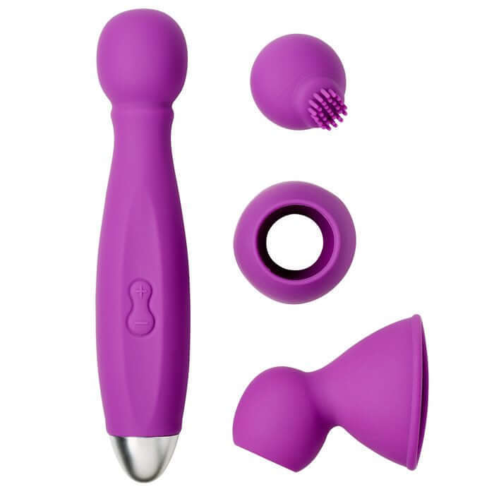 Cloud 9 Novelties CLOUD 9 HEALTH & WELLNESS WAND KIT 9 FUNCTION FLEXIBLE HEAD PURPLE at $38.99