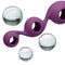 Cloud 9 Novelties Duo and Trio Borosilicate Glass Kegel Balls in purple silicone sleeve for pelvic floor strengthening and temperature play