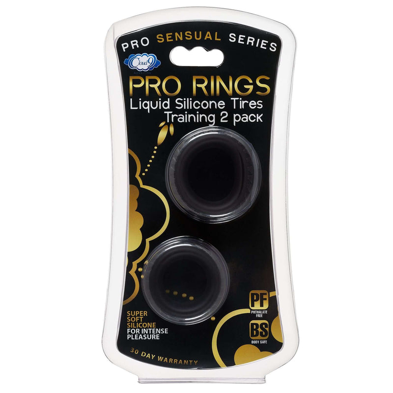 Cloud 9 Novelties Cloud 9 Pro Rings Liquid Silicone Tires 2 Pack Cock Rings Black at $13.99