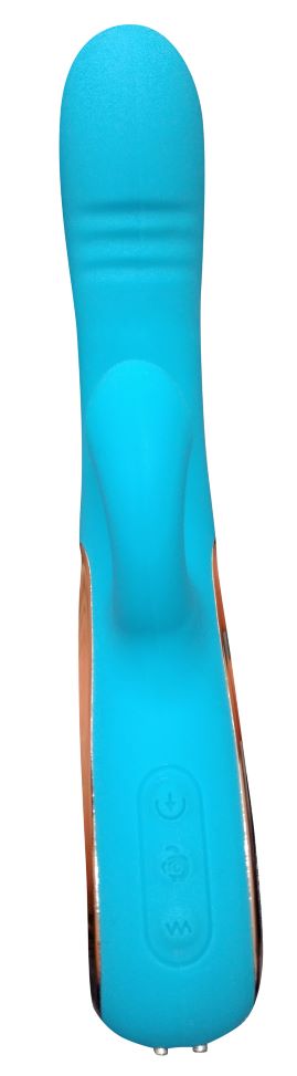 Cloud 9 Novelties Cloud 9 Health and Wellness Air Touch VI Tri-Function Rabbit Vibrator Aqua Blue at $79.99