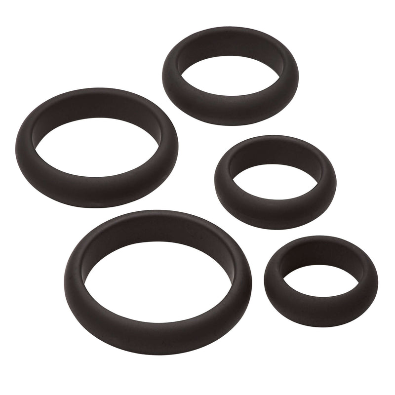 Cloud 9 Comfort Cock Rings with Flat Back 5 Pack