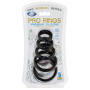 Cloud 9 Comfort Cock Rings with Flat Back 5 Pack