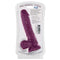 Cloud 9 Vibrant Colors Plum Dildo 7 inches Pro Sensual Line in Packaging with Flared Suction Cup Base, Liquid Silicone, and Harness Compatible