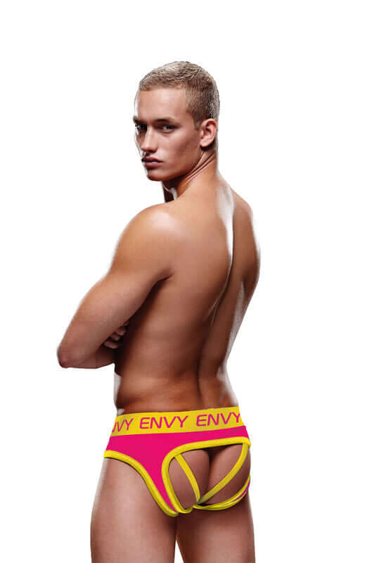ENVY SOLID JOCK PINK/YELLOW L/XL-0