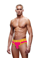 ENVY SOLID JOCK PINK/YELLOW M/L-1