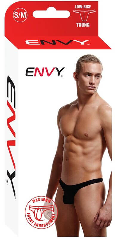 ENVY LOW RISE THONG BLACK S/M-2