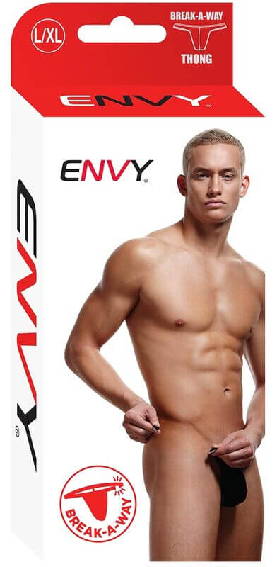 ENVY BREAK-A-WAY THONG BLACK L/XL-2