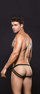 ENVY MODERN FISHNET OPEN BACK BRIEF BLACK S/M-0