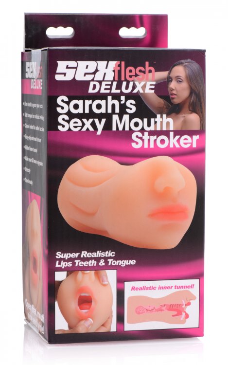 XR Brands Sexflesh Sarah's Sexy Mouth Stroker at $31.99