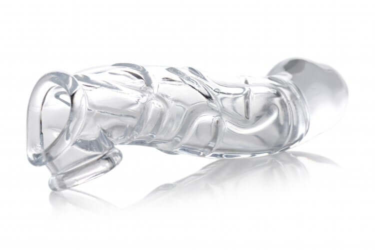 Size Matters 2-Inch Clear Extender Sleeve with Realistic Texture - Extra Length for Enhanced Intimate Experience