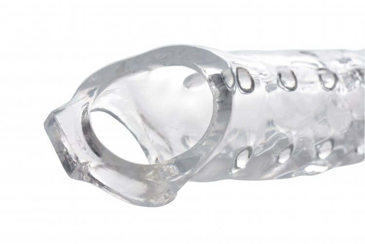 XR Brands Size Matters 3 inches Clear Penis Extender Sleeve at $27.99