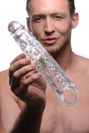 XR Brands Size Matters 3 inches Clear Penis Extender Sleeve at $27.99