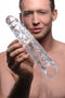 XR Brands Size Matters 3 inches Clear Penis Extender Sleeve at $27.99