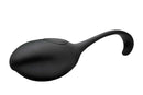 Wireless remote control vibrating egg in sleek black design, ideal for discreet pleasure and rechargeable use.