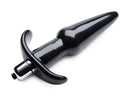XR Brands Frisky Thrilling Noir Smooth Vibrating Anal Plug Black at $10.99