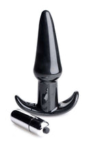 XR Brands Frisky Thrilling Noir Smooth Vibrating Anal Plug Black at $10.99