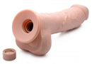 XR Brands Loadz 8.5 inches Vibrating Dildo Squirting Light Beige at $89.99