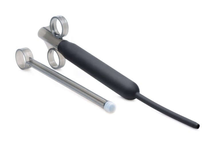 Cleanstream Deep Shot Silicone Lube Launcher with Ribbed Design and Extended Hose for Precise Lubricant Application