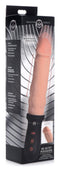 XR Brands Master Series 8X Auto Pounder Beige Dildo packaging - Vibrating and thrusting pleasure toy for enhanced satisfaction.
