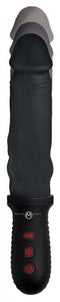 Master Series 8X Auto Pounder Black Dildo with Automatic Thrusting and Vibrating Features