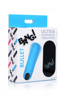 XR Brands Bang! Vibrating Bullet with Remote Control Blue at $23.99