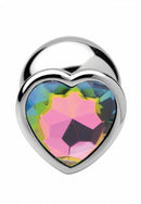 XR Brands Booty Sparks Rainbow Prism Heart Anal Plug Large at $15.99