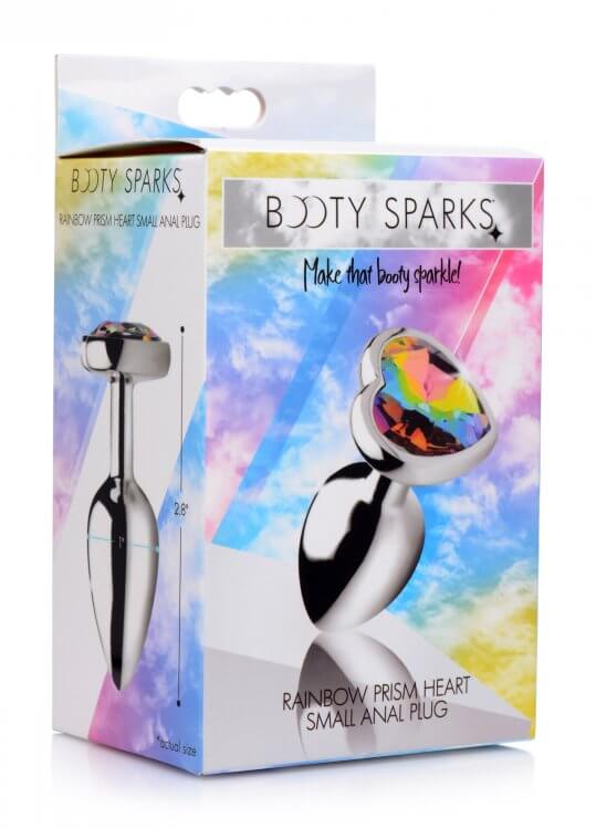 XR Brands Booty Sparks Prism Heart Anal Plug Small at $10.99