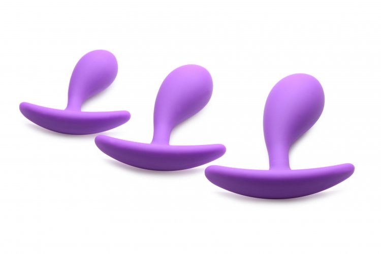 XR Brands Frisky Booty Poppers Curved Silicone Anal Trainer 3 Piece Set at $11.99
