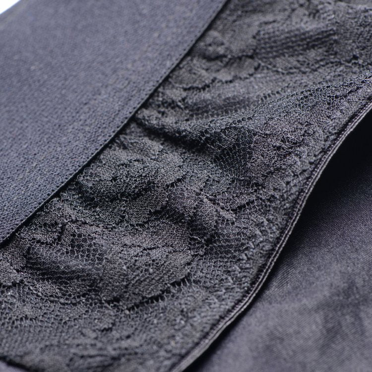 XR Brands Strap U Lace Envy Crotchless Panty Harness Black L/XL at $23.99