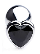 XR Brands Booty Sparks Black Heart Gem Anal Plug Medium at $13.99