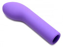 Frisky Finger It 10X Silicone G-Spot Pleaser in purple, curved design for G-Spot stimulation.