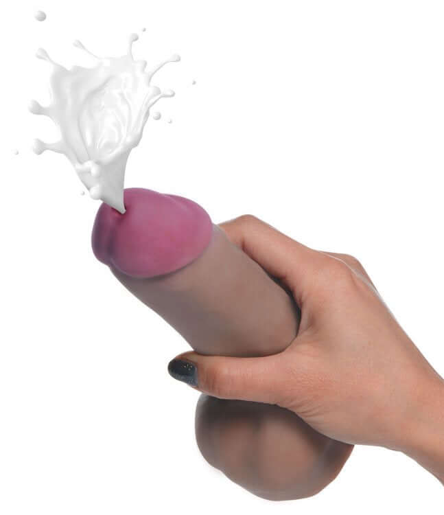 XR Brands Loadz 7 inches Dual Density Squirting Dild Dark Brown at $29.99