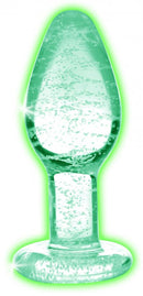 XR Brands Booty Sparks Glow In The Dark Glass Anal Plug Small at $14.99