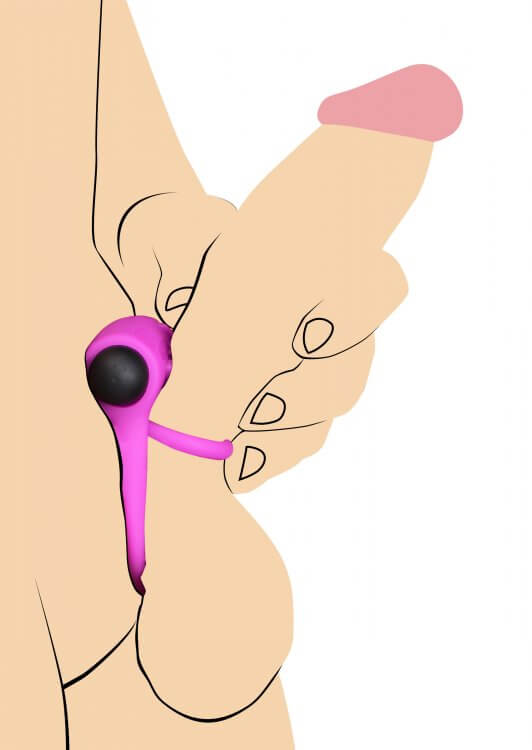 XR Brands Bang! Silicone Cock Ring and Bullet with Remote Control Purple at $29.99