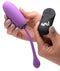 XR Brands Bang! 28X Plush Egg Vibrator and Remote Control Purple at $41.99