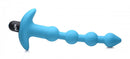 XR Brands Bang! Vibrating Silicone Anal Beads and Remote Control Blue at $29.99