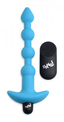 XR Brands Bang! Vibrating Silicone Anal Beads and Remote Control Blue at $29.99