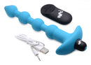 XR Brands Bang! Vibrating Silicone Anal Beads and Remote Control Blue at $29.99