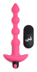 XR Brands Bang! Vibrating Silicone Anal Beads and Remote Control Pink at $29.99