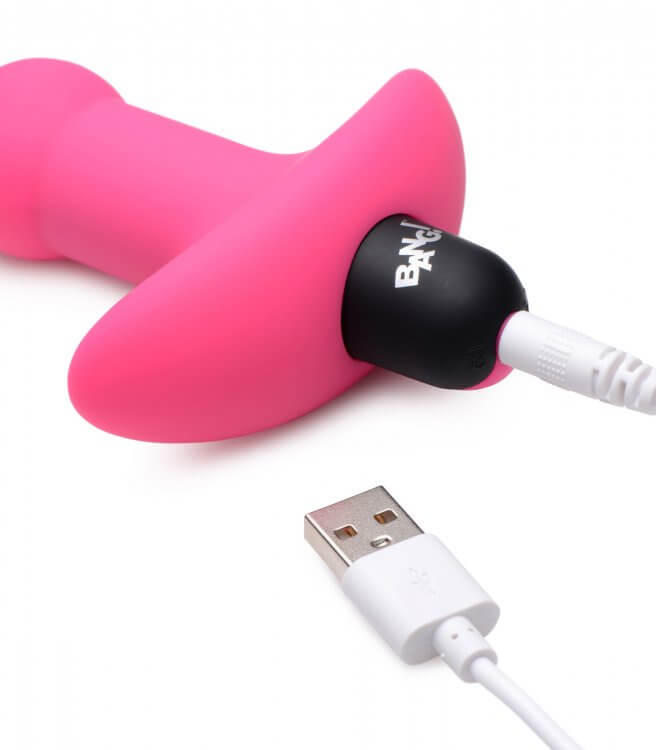 XR Brands Bang! Vibrating Silicone Anal Beads and Remote Control Pink at $29.99